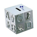 Nickel Plated ABC Block Bank